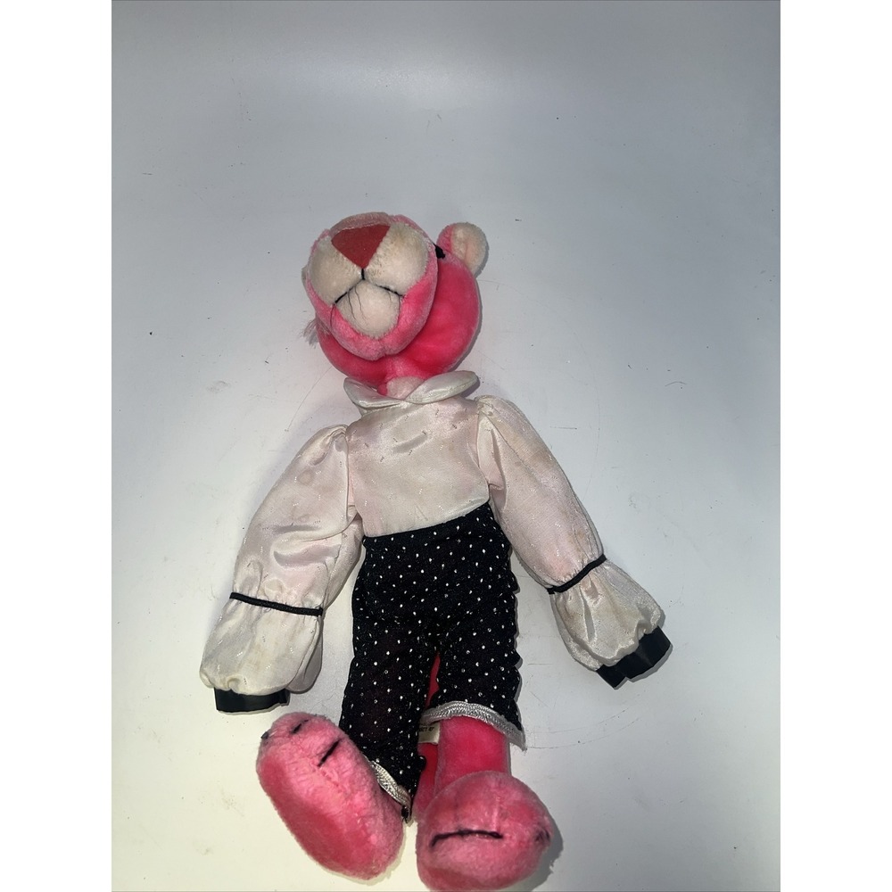 Rare 1986 Plush PINK PANTHER 15" by Handtvatt 40 United Artists "White Eyes"
